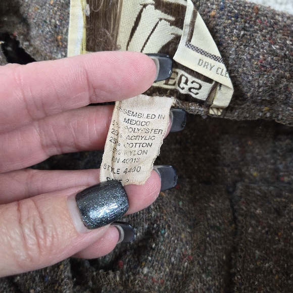 Vtg Happy Legs Tweed High Rise Trouser Pants Sz 2 Rare Pleated Eclectic Grandpa - Picture 9 of 9